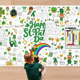 QZYL 54" x 108" Coloring St Patricks Day Crafts, Giant Coloring Table