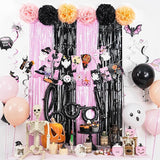 Pink Halloween Party Decorations Set Include HAPPY HALLOWEEN Banner