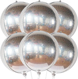 KatchOn, Large Silver Disco Ball Balloons - 22 Inch, Pack of 6 -