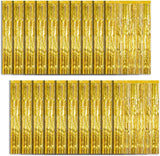 20 Pack Foil Curtain Backdrop Gold Metallic Tinsel Foil Fringe