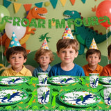 Dinosaur 4th Decorations Boy for Boy Roar Im Four Birthday Party