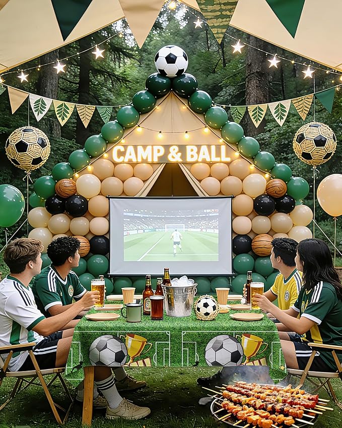 Niuara Soccer Table Cloth – 4 Pack 54" x 108" Disposable Tablecloths