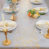 Snowkingdom 2 Pcs Gold Table Runner Roll, Sheer Gauze Chiffon Tulle