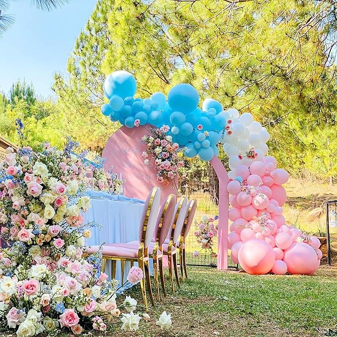 Funhot Pink and Blue Balloon Set, 60PCS Gender Reveal Balloons,
