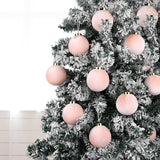 Velvet Ornaments for Christmas Tree Decorations - Light Baby Pink