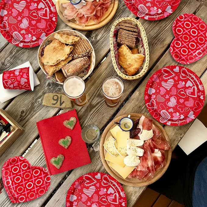 Valentine Day Plates Napkins Party Supplies Include Paper Plates