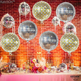 KatchOn, Silver and Gold Disco Ball Balloons -22 Inch, Pack of 6 | 4D
