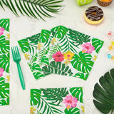peony man 105 PCS Tropical Luau Party Supplies Hawaii Disposable