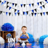 30Ft Navy Blue Black and Silver Party Decorations Royal Blue Triangle