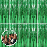 10 Pack Green Streamers Backdrop Jungle Party Decorations Foil