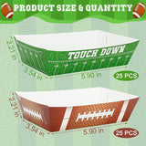 50PCS Football Party Decorations Football Paper Snack Tray Large