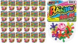 JA-RU Jumbo Jax Toy Set w/Rubber Ball (24 Jax Set) Rainbow Neon Color