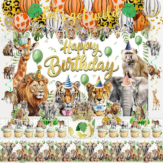 Safari Birthday Party Decorations Jungle Wild Animals Birthday Party