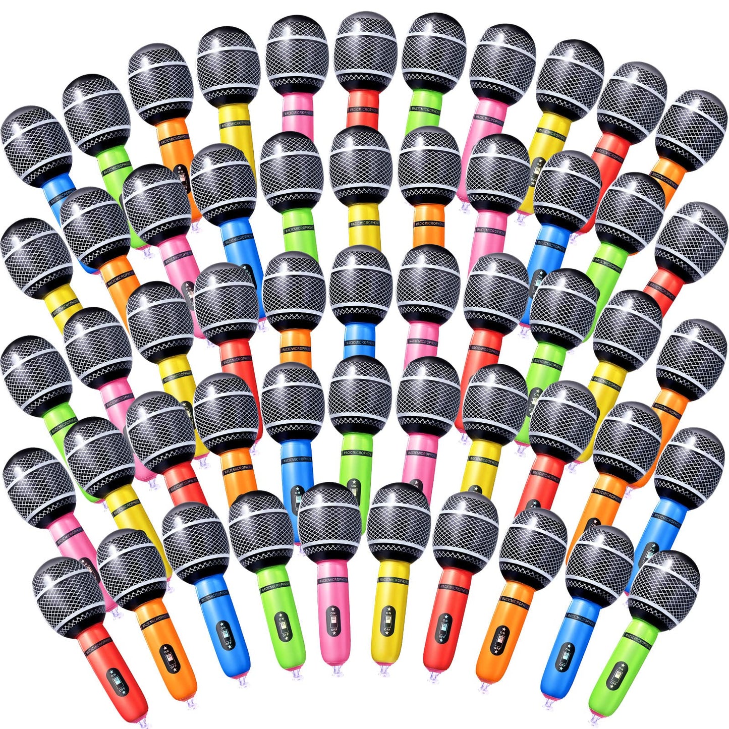 Zhanmai Inflatable Microphones Assorted Colors Inflatable Microphone