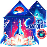 W&O Rocket Ship Play Tent with Blast Off Button - Ultimate Spaceship