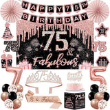 75th Birthday Decorations for Women 32PCS 75th Birthday Party