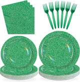 96 Pcs St Patrick's Day Party Supplies 350 GSM Spring Iridescent