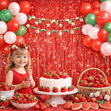 Red Party Streamers Decorations Happy Mothers Day 3 Pack 3.2 x 8.2 ft