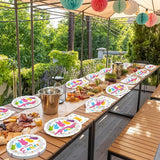 96Pcs Easter Bunny Peeps Party Plates and Napkin Party Supplies