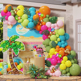 Tropical Hawaiian Party Decorations 145Pcs Luau Tropical Balloon