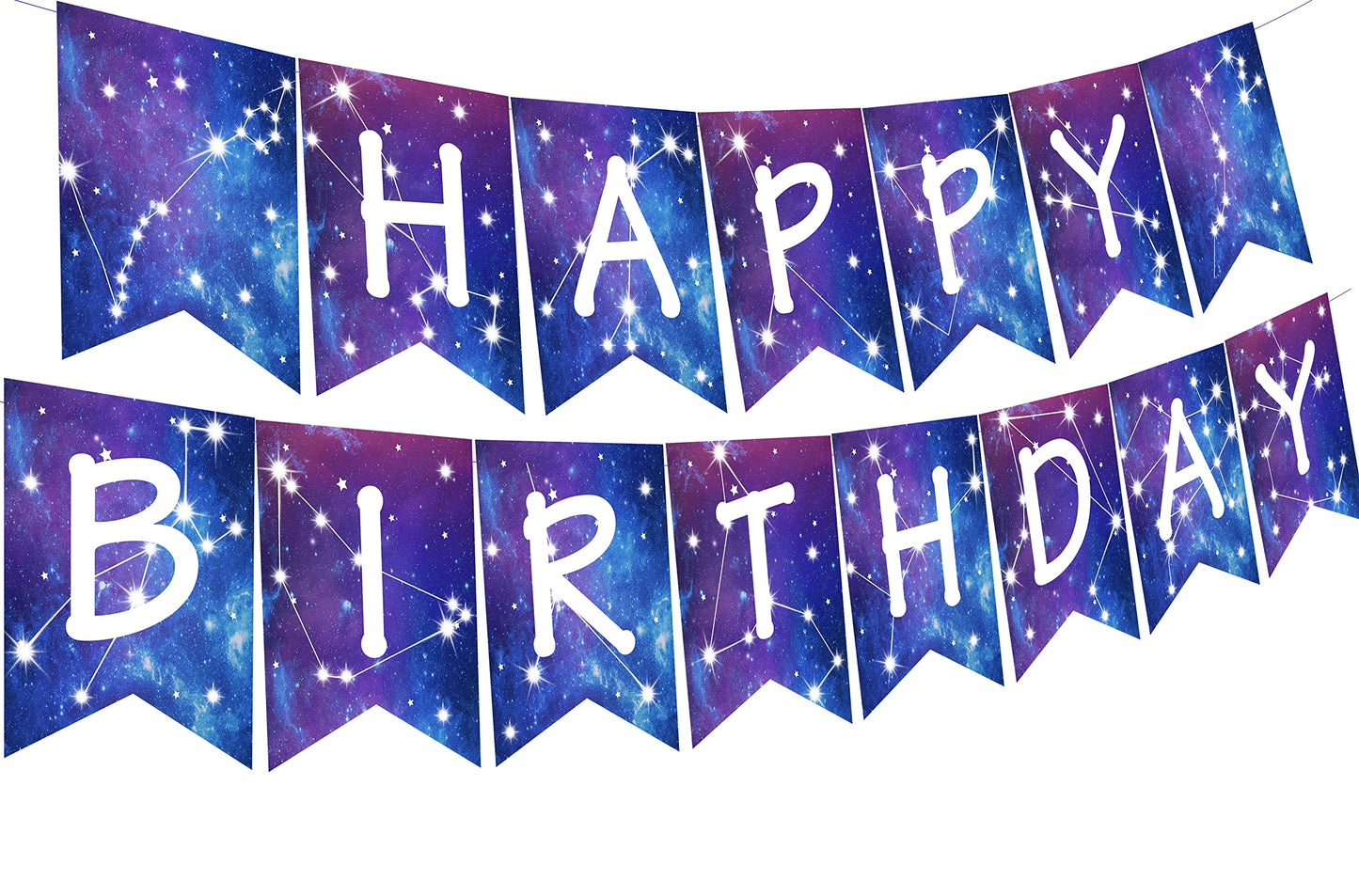 Galaxy Birthday Decorations Galaxy Happy Birthday Banner Space