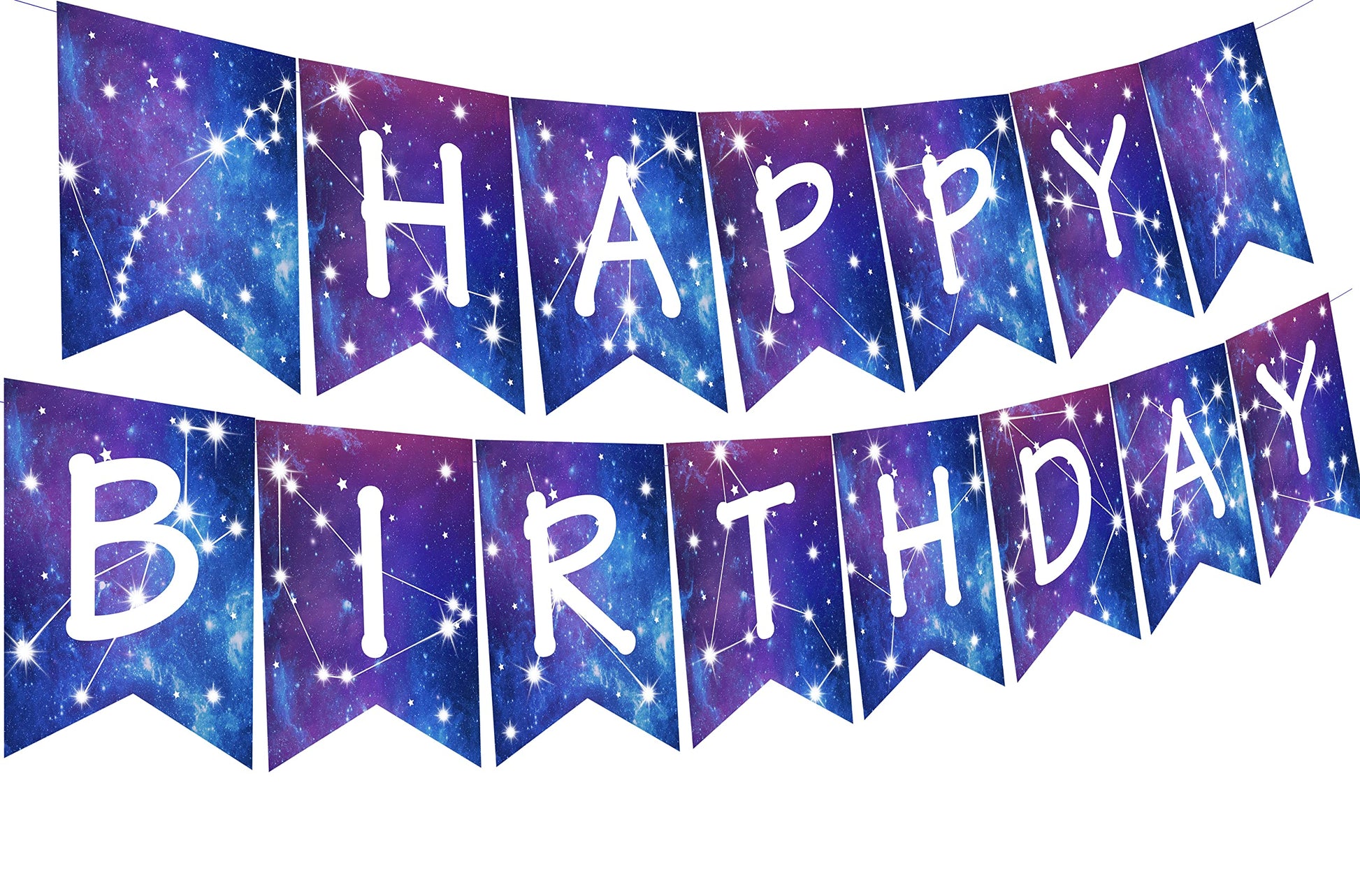 Galaxy Birthday Decorations Galaxy Happy Birthday Banner Space