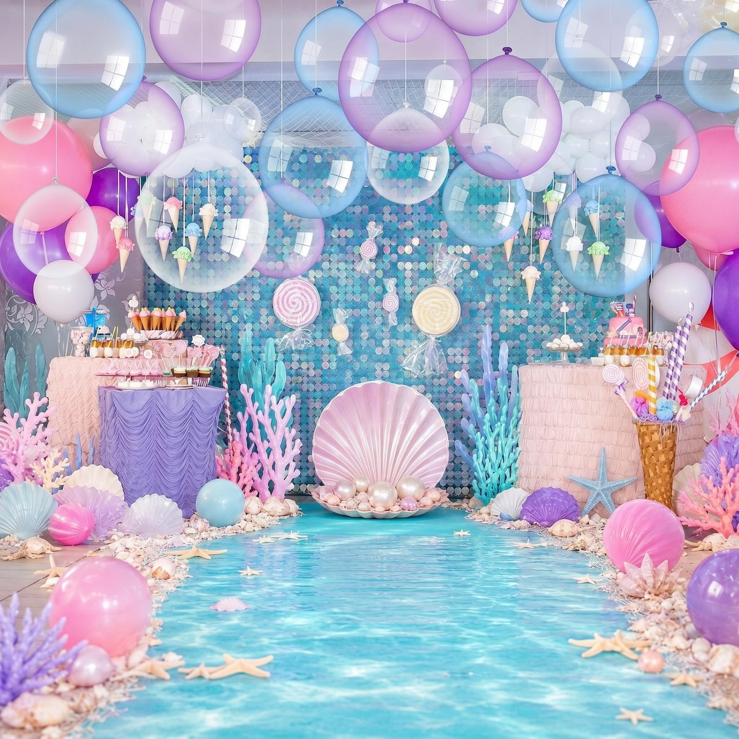 130 Pcs Clear Balloons Iridescent Transparent Bubble Shaped Balloons