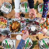 96 Pieces Christmas Tree Tableware Party Supplies Black and White
