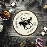 Round Wall Art Framed,Funny Cowboy Round Wall Decor –This Is a High