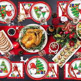 96 Pcs Christmas Party Supplies Paper Plates Napkins Merry Christmas