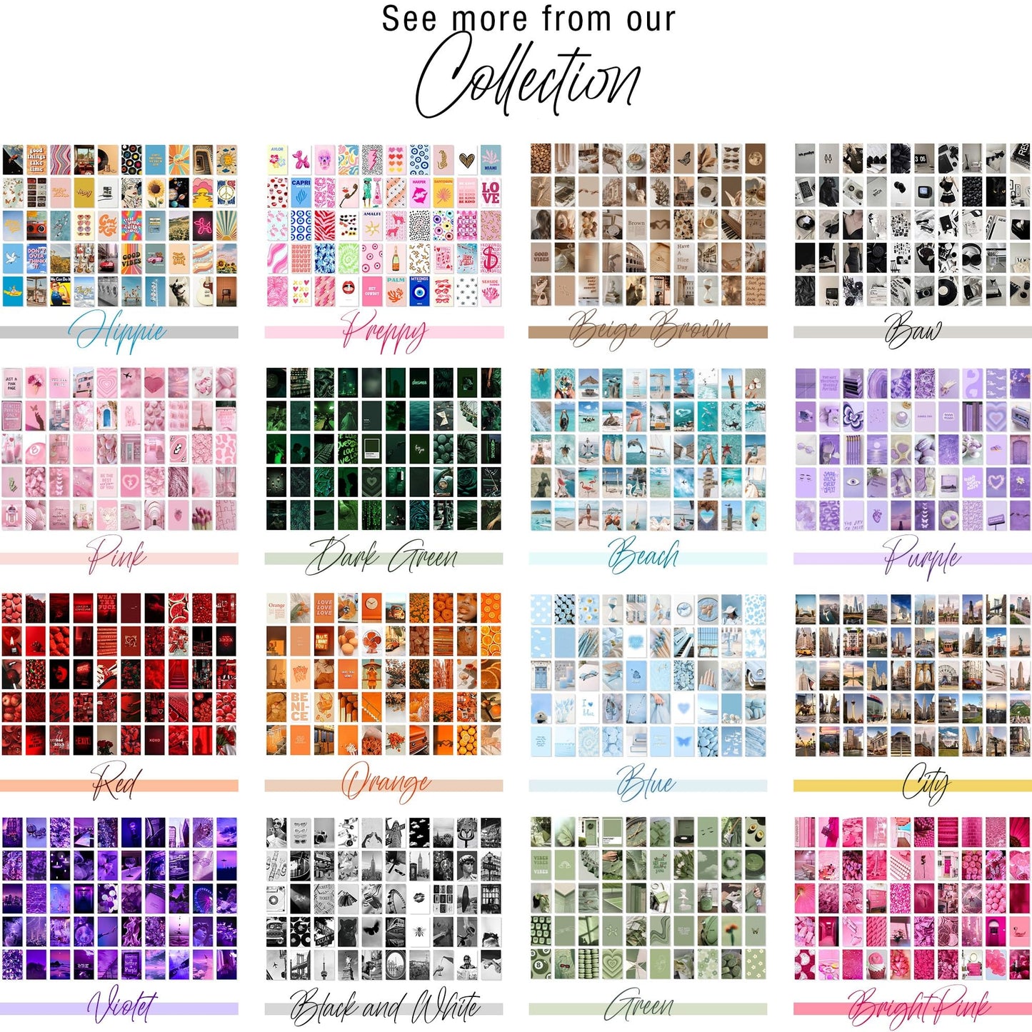 Y2K BOO Trendy & Classic Black & White Aesthetic Wall Collage Kit –