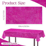 Just Shimmer 1 Pcs Fuchsia Hot Pink Holographic Tablecloths 40" x