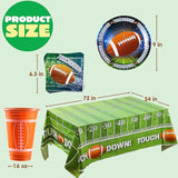 98 Pcs Football Party Supplies Set Serves 24 with 24 Cups 24 Plates
