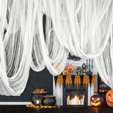 600 x 85 Creepy Cloth Large White Halloween Spooky Fabric Cloth