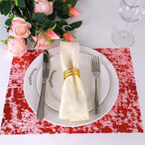 Snowkingdom Red Sparkly Table Runner Glitter Sequin Glitter Metallic