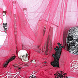 Halloween Pink Creepy Cloth 276 x 87 Inch Hot Pink Spooky Gauze