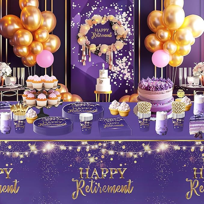 Retirement Decorations Paper Plates And Napkins Party Tableware