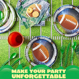98 Pcs Football Party Supplies Set Serves 24 with 24 Cups 24 Plates