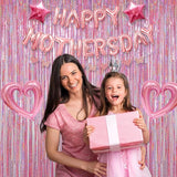 Melsan Pink Tinsel Curtains Backdrop, 3.2 ft x 8.2 ft Sparkle