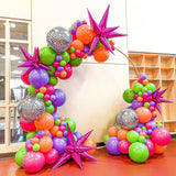 Neon Balloon Arch Garland Kit, Colorful Rainbow 70s 80s 90s Theme