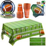 98 Pcs Football Party Supplies Set Serves 24 with 24 Cups 24 Plates