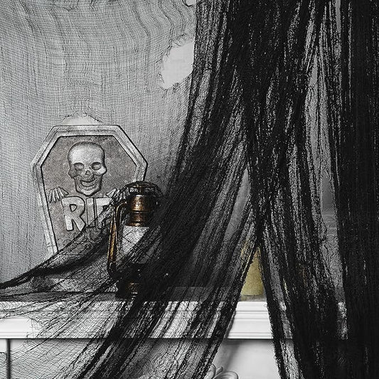 Watayo 200 x 80 Inch Halloween Creepy Cloth, Black Large Size