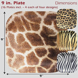 Jungle Safari Party Plates! 16 Large Dinner Plates in Authentic Life