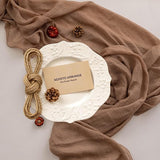 Keketoarrange 6pcs Cheesecloth Table Runner Nude Gauze Rustic Boho