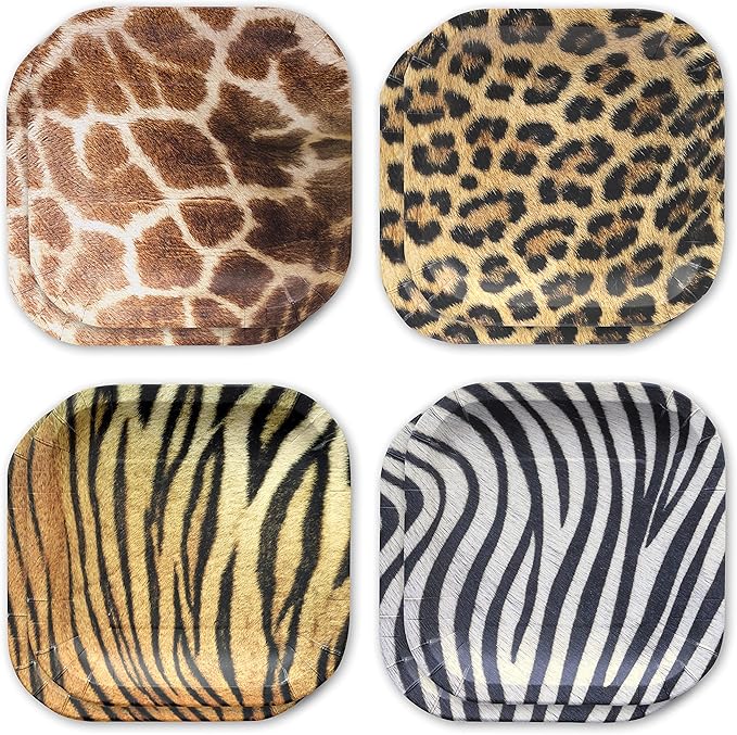 Jungle Safari Party Plates! 16 Large Dinner Plates in Authentic Life