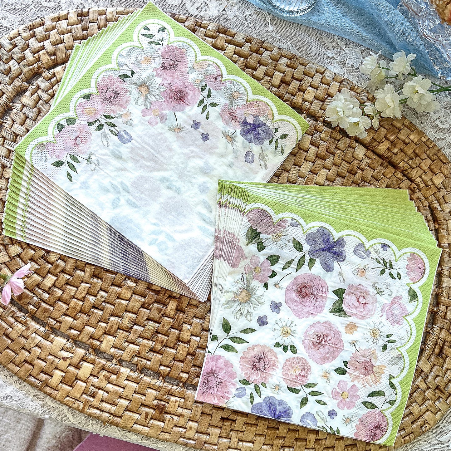 Kate Aspen Tea Party Decorations, Colorful Pastel Plates And Napkins